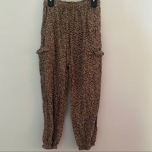 Animal print joggers